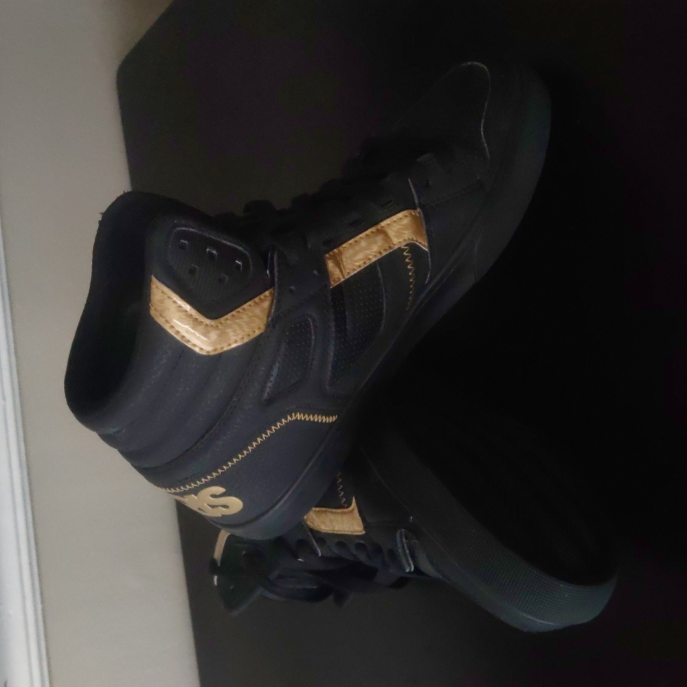 Osiris Clone black and gold shoes